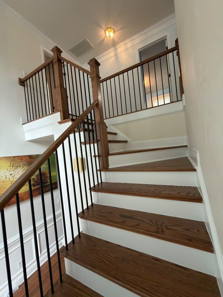 Foyer stairs after, second angle